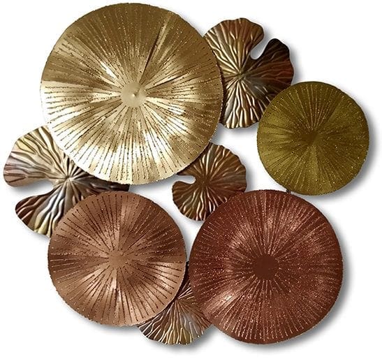 Lotus wanddeco Metaal gold-copper-silver Feelings Lowik Meubelen