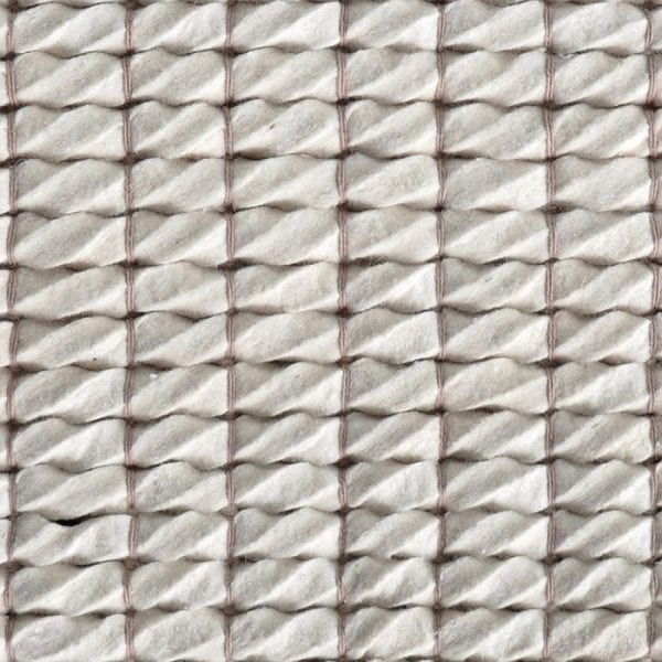 Vloerkleed London Wit J-98503 - Handloom vervaardigd design tapijt. 100% Nieuw Zeeland wol.