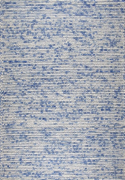 Vloerkleed Manila L.Blauw/Beige J-97675 - Handgeweven tapijt. Poolgarens 100% Nieuw Zeeland wol. Tapijt is voorzien van een verstevigende katoenen backing.