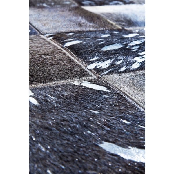Karpet Cosmo Grey Fur 200x300cm 33233 Large carpet in patchwork style. Countless small squares made of dyed cowhide create an impressive whole. High quality and exclusive. Elegant natural and grey hues, lots of combinations possible. Each piece is unique. Kare Design