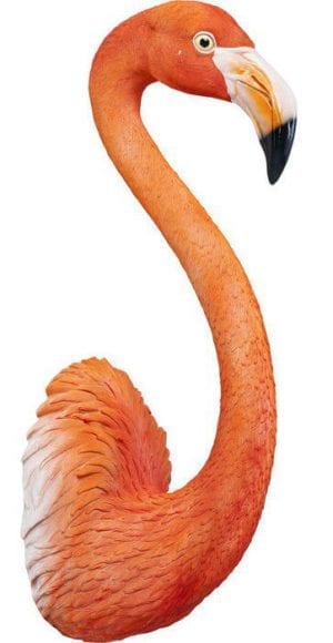Wanddecoratie Flamingo Road 72cm 63949 Voorwerp: Polyresin, voor wandbevestiging verticaal, handgemaakt Kare Design