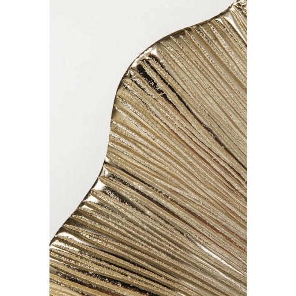 Wall Kaarsenstandaard Ginkgo Leaf 45cm 61665 sokkel: glas helder, rek: aluminium vernikkeld Kare Design