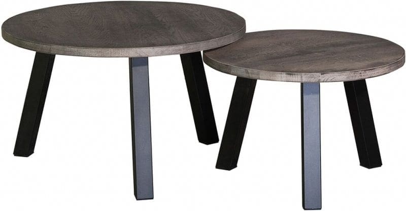 Twins salontafel set massief eiken