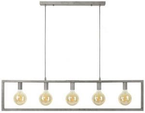 Hanglamp Valenta oud zilver uit de verlichting Pronto Wonen Lowik Meubelen Uitgevoerd in oud zilver met 5 lampen.