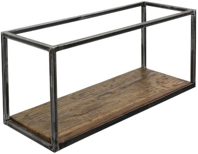 Wandschap Ranco 65 cm uit de kleinmeubelen Pronto Wonen Lowik Meubelen Uitgevoerd in robuust hardhout met metalen frame.