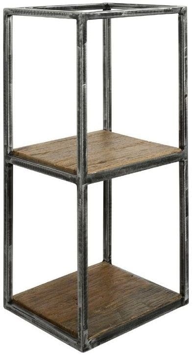 Wandschap Ranco 65cm uit de kleinmeubelen Pronto Wonen Lowik Meubelen Uitgevoerd in robuust hardhout met metalen frame en 1 legplank.