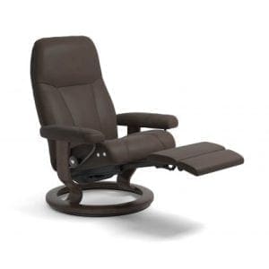 Stressless Consul relaxfauteuil - null Batick brown - maatvoering M - Classic onderstel, LegComfort voetenbank - Lowik Wonen & Slapen fauteuil collectie