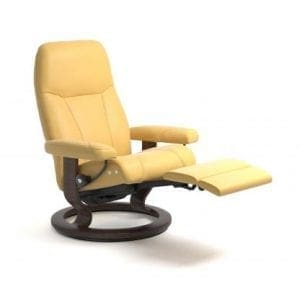 Stressless Consul relaxfauteuil - null Batick mimosa - maatvoering M - Classic onderstel, LegComfort voetenbank - Lowik Wonen & Slapen fauteuil collectie