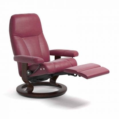 Stressless Consul relaxfauteuil - null Paloma beet red - maatvoering M - Classic onderstel, LegComfort voetenbank - Lowik Wonen & Slapen fauteuil collectie