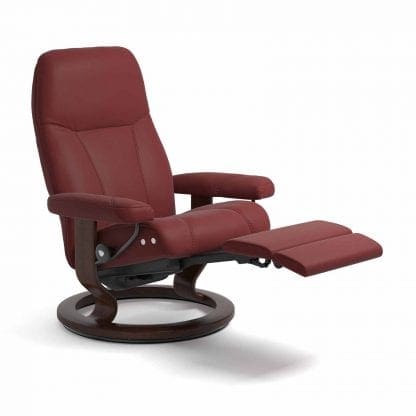 Stressless Consul relaxfauteuil - null Paloma cherry - maatvoering M - Classic onderstel, LegComfort voetenbank - Lowik Wonen & Slapen fauteuil collectie