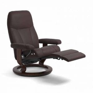 Stressless Consul relaxfauteuil - null Paloma chocolate - maatvoering M - Classic onderstel, LegComfort voetenbank - Lowik Wonen & Slapen fauteuil collectie