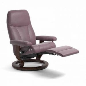 Stressless Consul relaxfauteuil - null Paloma purple plum - maatvoering M - Classic onderstel, LegComfort voetenbank - Lowik Wonen & Slapen fauteuil collectie