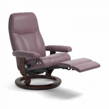 Stressless Consul relaxfauteuil - null Paloma purple plum - maatvoering M - Classic onderstel, LegComfort voetenbank - Lowik Wonen & Slapen fauteuil collectie