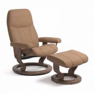Stressless Consul relaxfauteuil - null Batick latte - maatvoering S - Classic onderstel - Lowik Wonen & Slapen fauteuil collectie