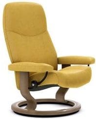 Stressless Consul relaxfauteuil - leder Batick mimosa - maatvoering S - Classic onderstel - Lowik Wonen & Slapen fauteuil collectie