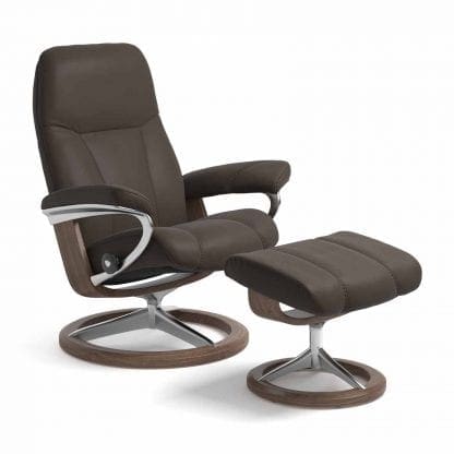 Stressless Consul relaxfauteuil - leder Batick brown - maatvoering S - Signature onderstel - Lowik Wonen & Slapen fauteuil collectie