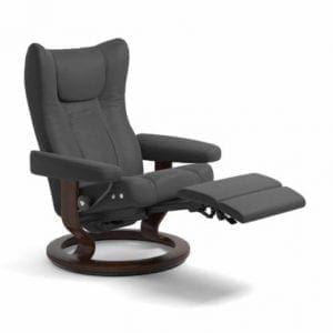 Stressless Wing relaxfauteuil - null Paloma rock - maatvoering M - Classic onderstel, LegComfort voetenbank - Lowik Wonen & Slapen fauteuil collectie