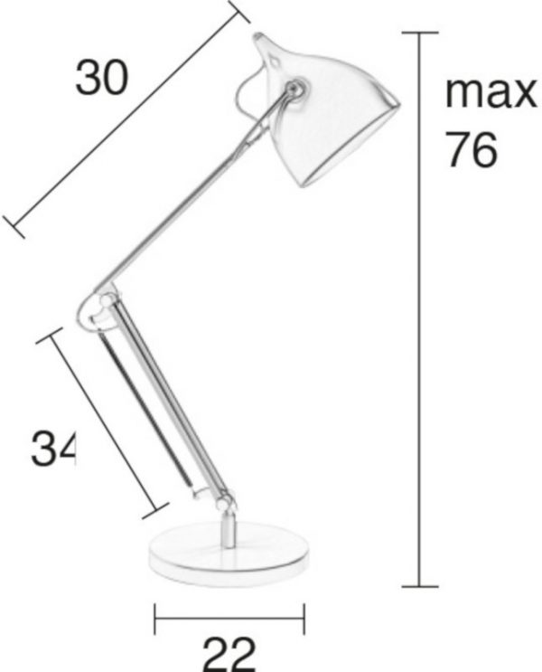 Bureaulamp Reader Matt Black modern design uit de Zuiver meubel collectie - 5000950