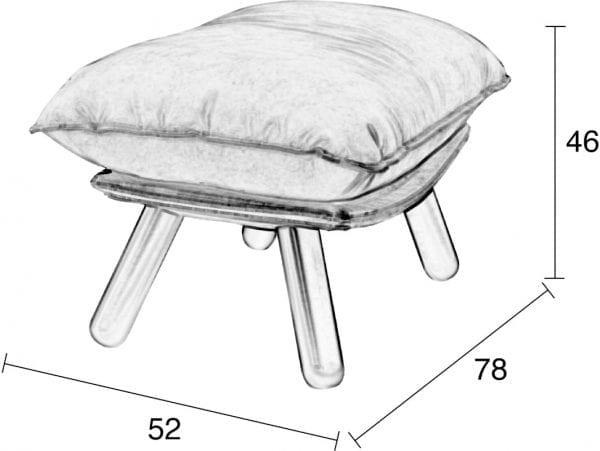 Hocker Lazy Sack Grey modern design uit de Zuiver meubel collectie - 3300030