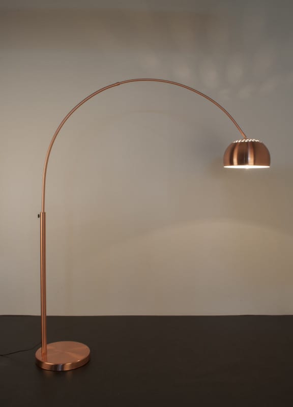Vloerlamp Metal Bow Copper modern design uit de Zuiver meubel collectie - 5100022