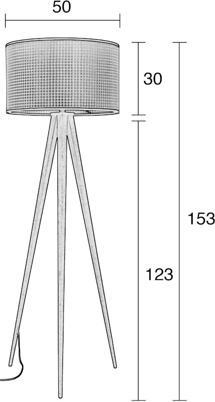 Vloerlamp Tripod Webbing modern design uit de Zuiver meubel collectie - 5100063