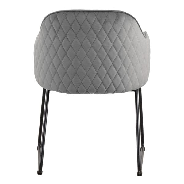Chair - Benthe Grey Velvet Livingfurn Zitmeubelen 12201 Livingfurn