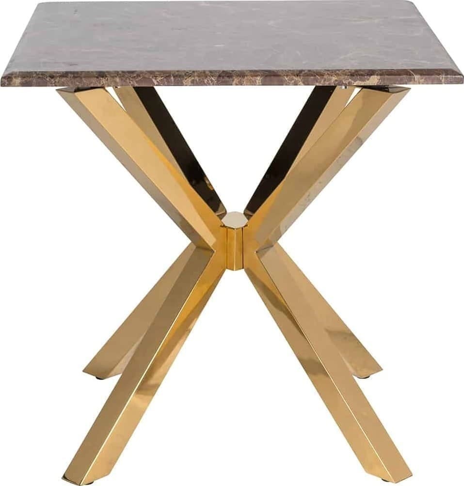 Bijzettafel Chandon set van 2 ovaal (Champagne gold) - Richmond Interiors - Bijzettafel Chandon set van 2 ovaal is een chique aluminium bijzettafel set met stoere ijzeren frame. Perfecte eyecatcher om je zithoek nog leuker te maken! - Löwik Wonen & Slapen Vriezenveen