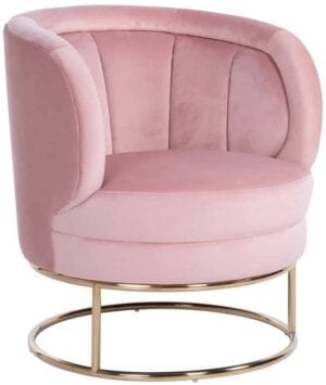 Fauteuil Felicia Pink velvet / gold (Quartz Pink 700) - Richmond Interiors - Fauteuil Felicia is comfortabel en heeft een prachtig design!