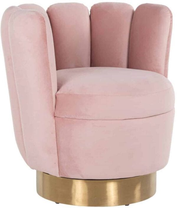Fauteuil Mayfair Pink velvet / gold (Quartz Pink 700) - Richmond Interiors - Fauteuil Mayfair Pink velvet / gold is de stoel waar je naar op zoek was!