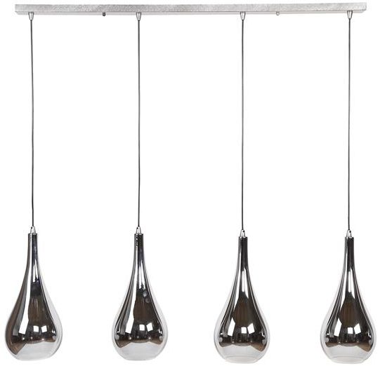 Hanglamp 4L silver drop glass / Chromed glas. Hanglamp uit de hanglampen collectie van Bullcraft kleinmeubelen & verlichting bij Löwik Meubelen