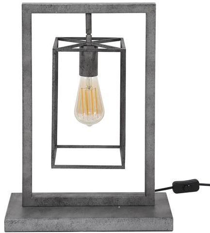 Tafellamp 1L cubic tower / Oud zilver. Tafellamp uit de tafellampen collectie van Bullcraft kleinmeubelen & verlichting bij Löwik Meubelen