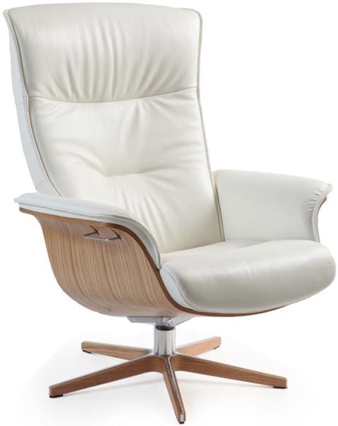 Prime relaxfauteuil - leder Zero white - Afbeelding 2