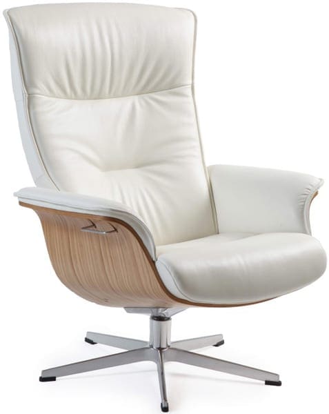 Prime relaxfauteuil - leder Zero white
