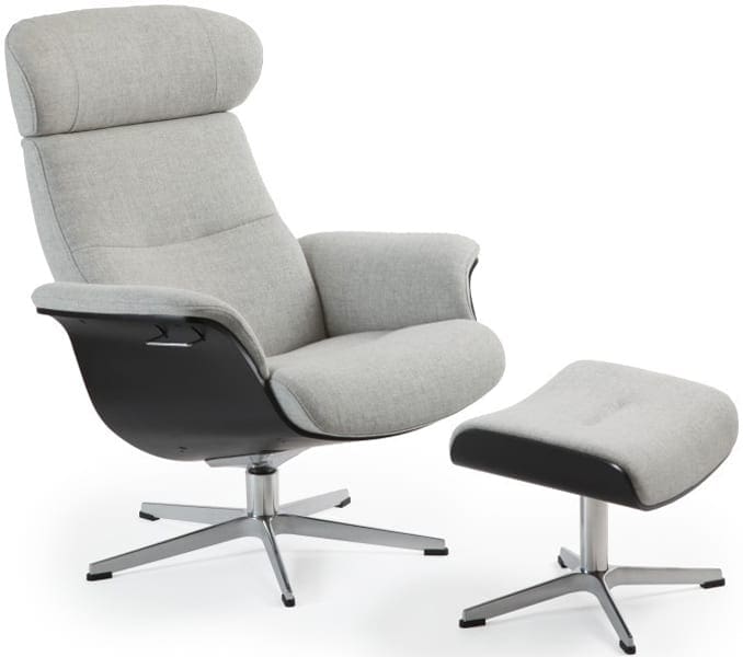 Time-Out relaxfauteuil - stof Mika lightgrey - Afbeelding 2