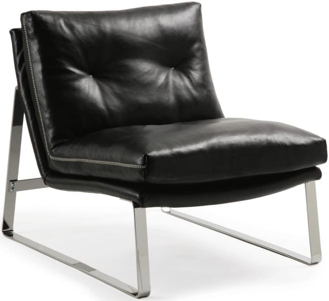 Shabby fauteuil z. arm - leder Fantasy black - Afbeelding 2