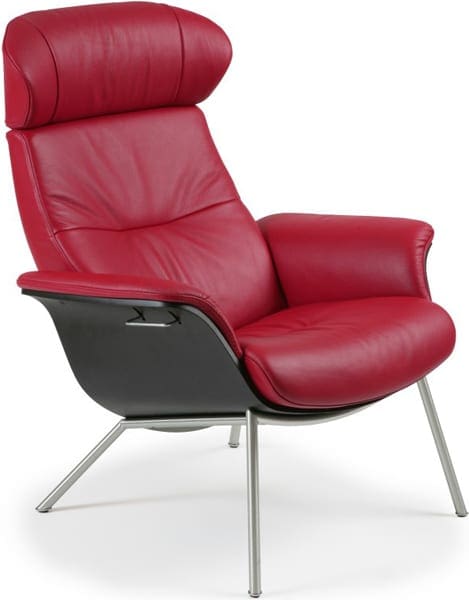 Time Out fauteuil - leder Naturelle red