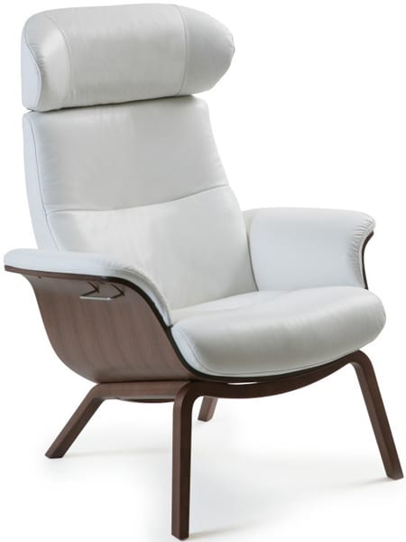 Time Out relaxfauteuil - leder Meno wit