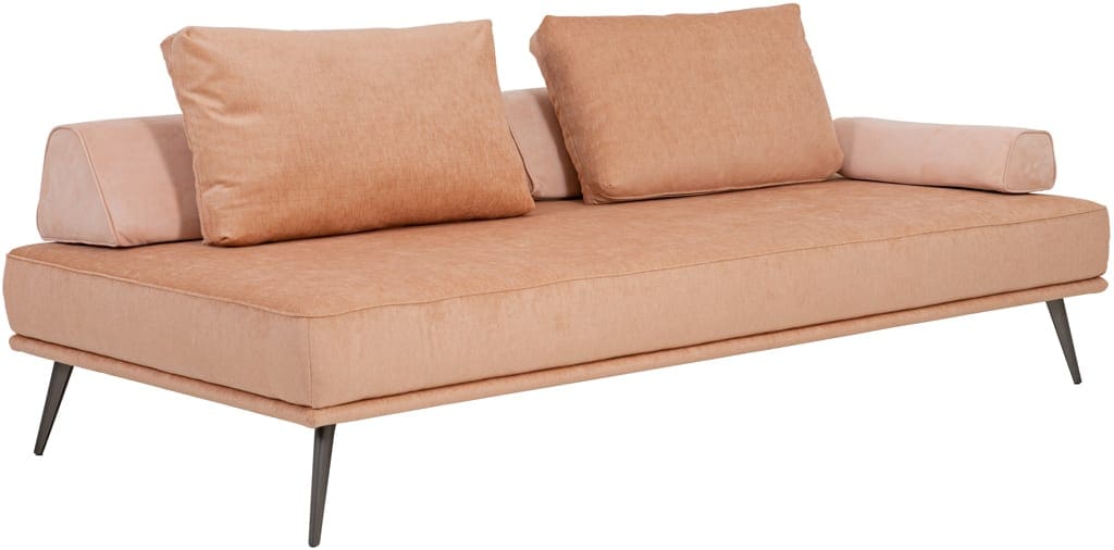 Alexa daybed - Furninova - stof Evita salmon icm leder nubuck