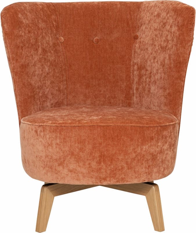 Carmen draaifauteuil in stof Eros Peach - Furninova