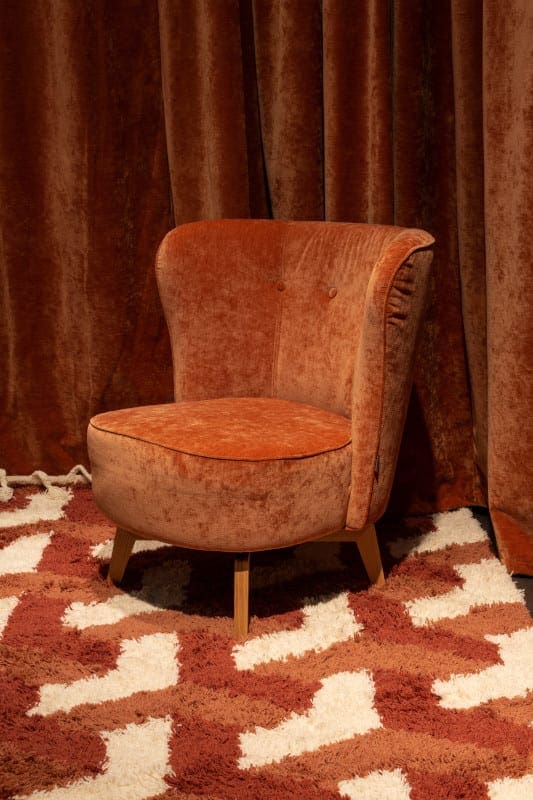 Carmen draaifauteuil in stof Eros Peach - Furninova