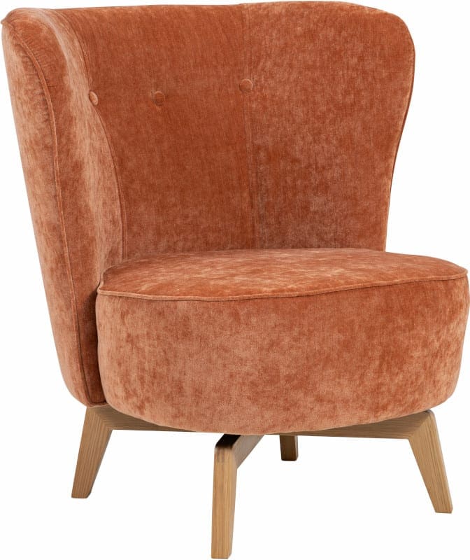 Carmen draaifauteuil in stof Eros Peach - Furninova