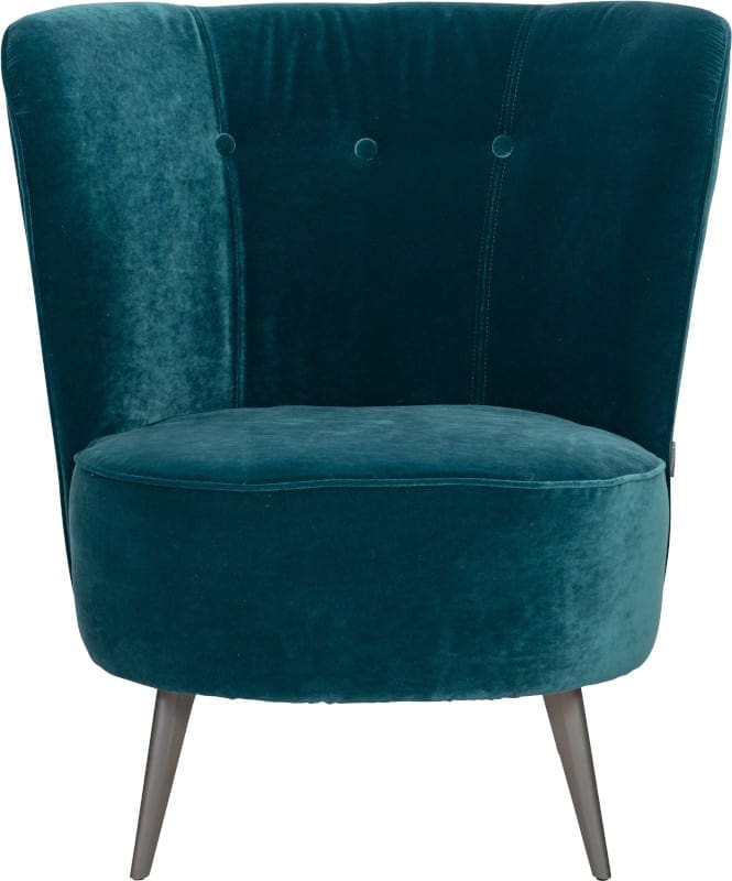 Carmen fauteuil in stof Celine Petrol - Furninova