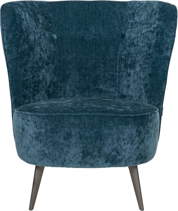 Carmen fauteuil in stof Eros Petrol - Furninova