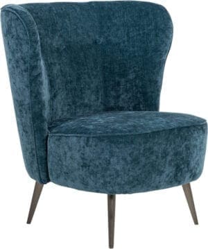 Carmen fauteuil in stof Eros Petrol - Furninova