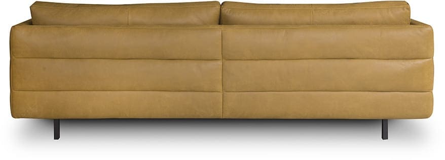 Diva 3,5-zitsbank in leder Africa mustard - Het Anker meubelen