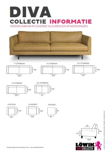 Diva bank van het Anker, schitterend design met allure