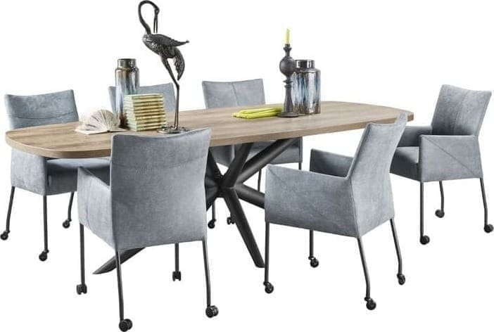 eettafel oltia rechthoek houtstructuur 250x110cm Eettafel IN.HOUSE Tafels Lowik Meubelen