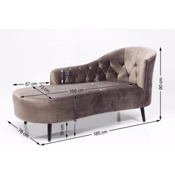 Kare Design Loungebank Julietta Grey loungebank 83591 - Lowik Meubelen