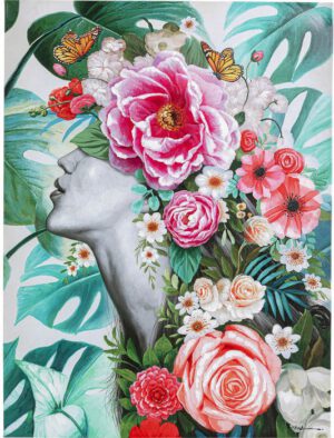 Kare Design Schilderij Touched Flower Lady - 120x90 schilderij 52575 - Lowik Meubelen