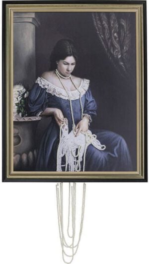 Kare Design Schilderij olieverf Lady Pearls - 100x80 schilderij 52636 - Lowik Meubelen